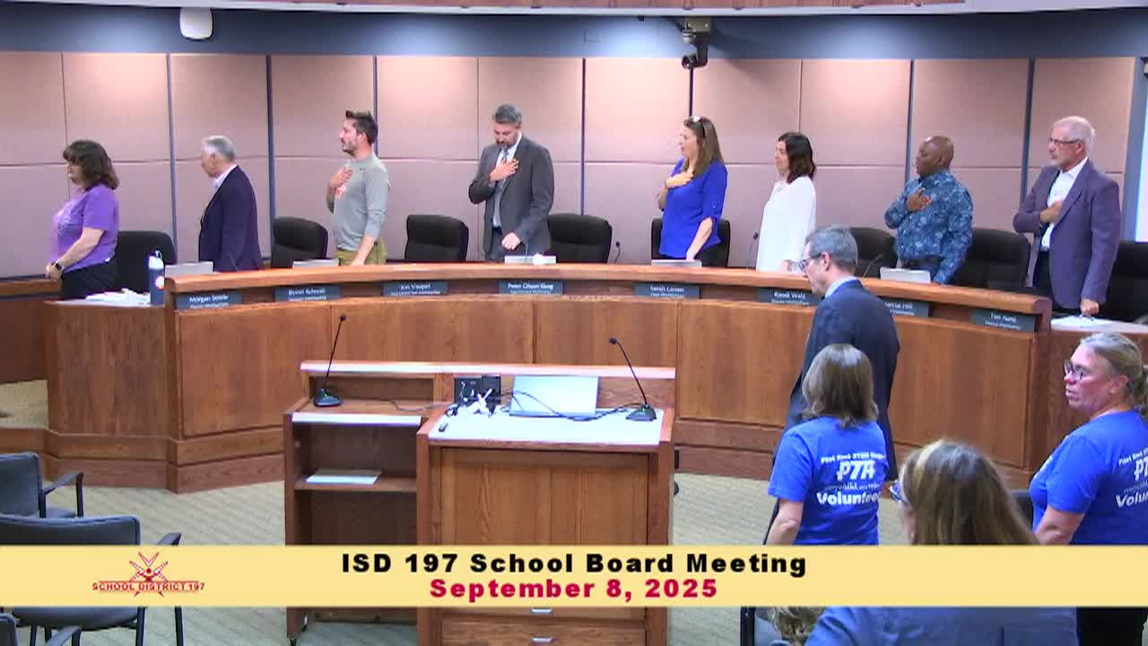 ISD 197 School Board Meeting (9-8-2025)