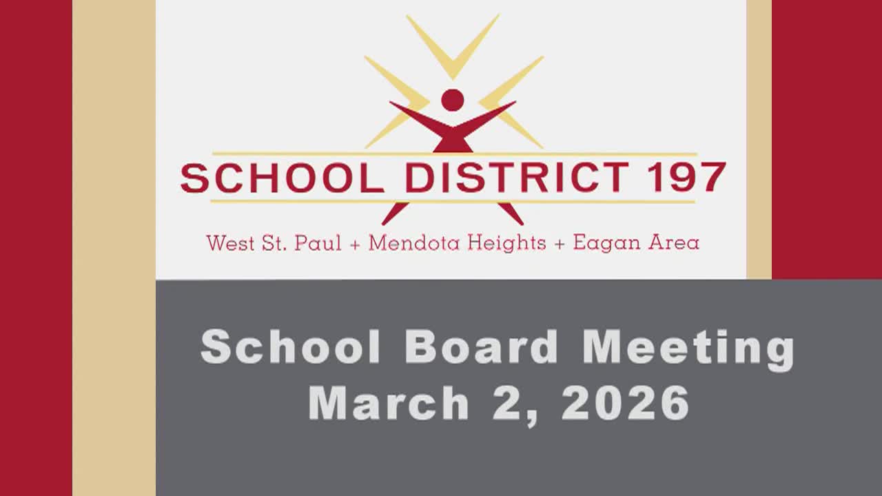 Thumbnail image for ISD 197 School Board Meeting
