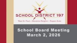 Thumbnail image for ISD 197 School Board Meeting